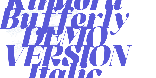 Kindora Bufferly DEMO VERSION Italic font free