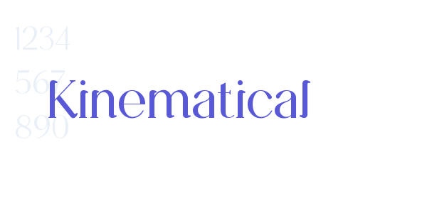 Kinematical font free