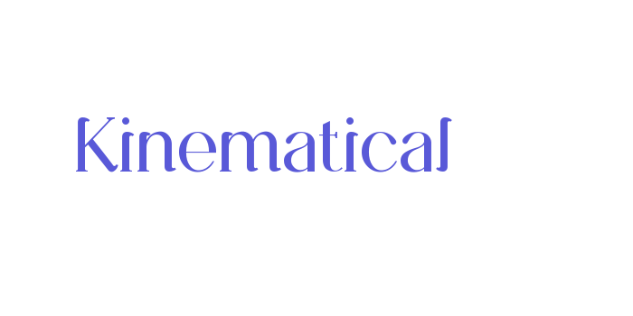 Kinematical Font Download