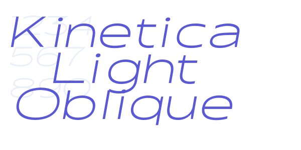 Kinetica Light Oblique font free