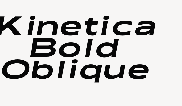 Kinetica Bold Oblique Font