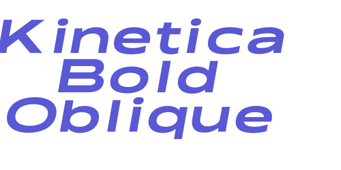 Kinetica Bold Oblique Font Download