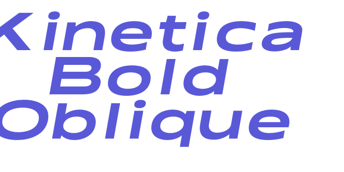 Kinetica Bold Oblique Font