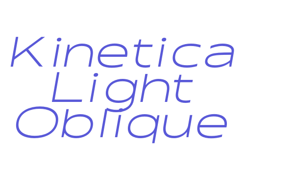 Kinetica Light Oblique Font