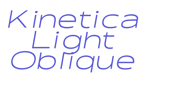 Kinetica Light Oblique Font Download