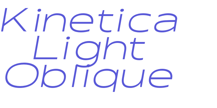 Kinetica Light Oblique Font