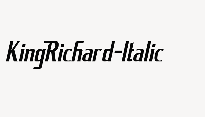 KingRichard-Italic font download