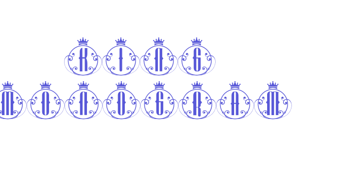 King Monogram Font