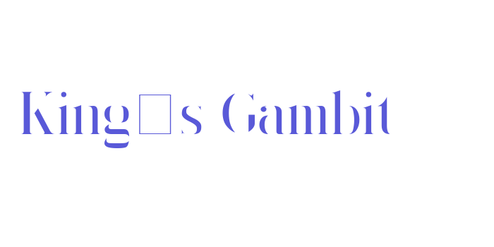 King’s Gambit Font Download