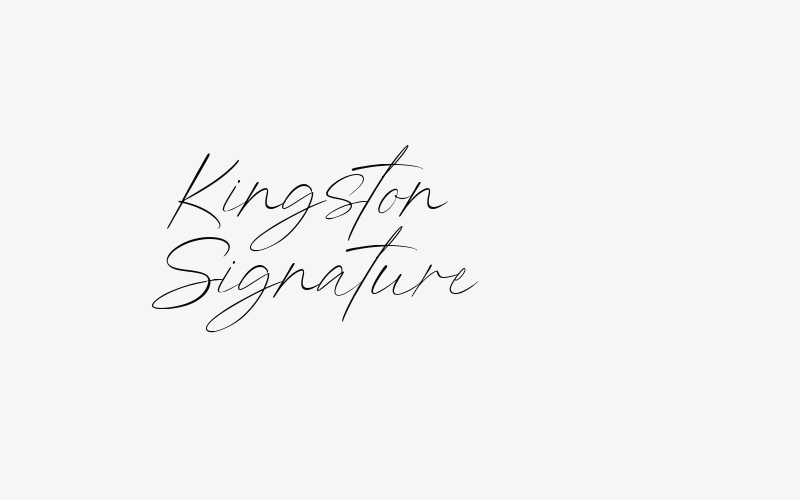 Kingston Signature Font