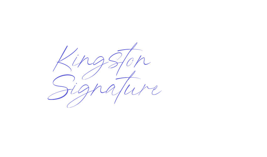 Kingston Signature Font Download