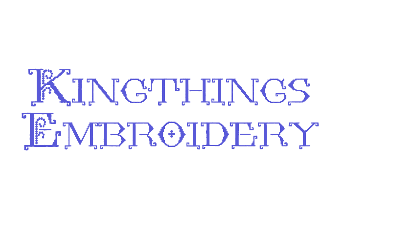 Kingthings Embroidery Font Download