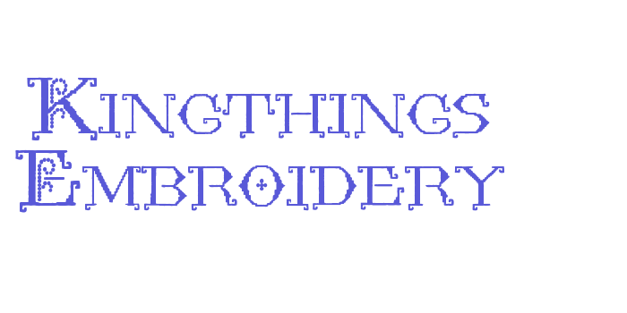 Kingthings Embroidery Font Download