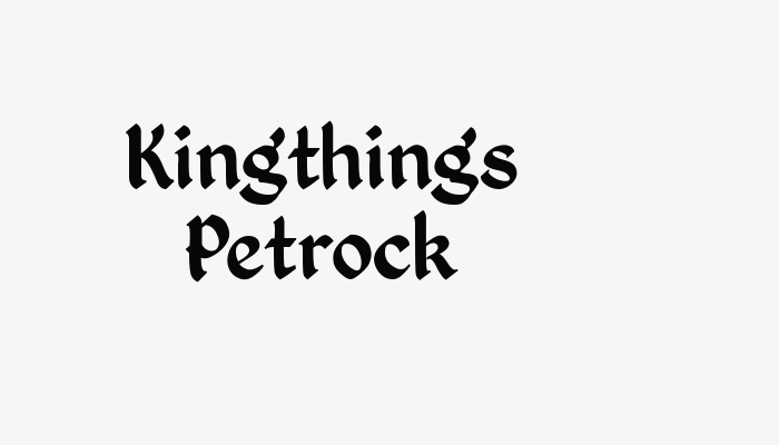 Kingthings Petrock font download