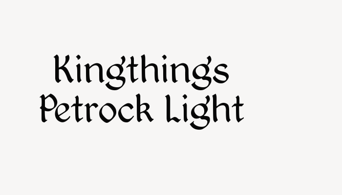 Kingthings Petrock Light font download