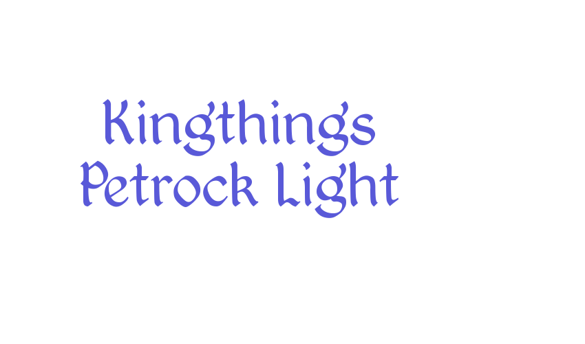 Kingthings Petrock Light Font Download