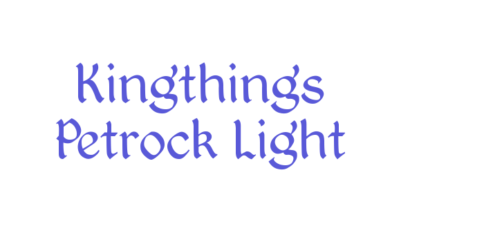 Kingthings Petrock Light Font Download