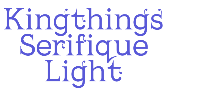 Kingthings Serifique Light Font