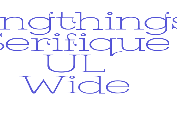 Kingthings Serifique UL Wide Font