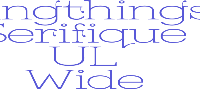 Download Kingthings Serifique UL Wide Font