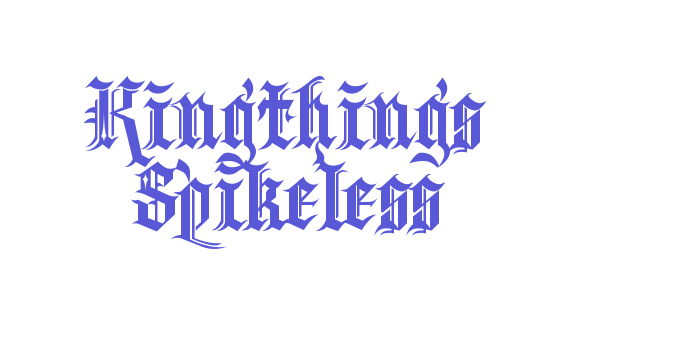 Kingthings Spikeless Font Download