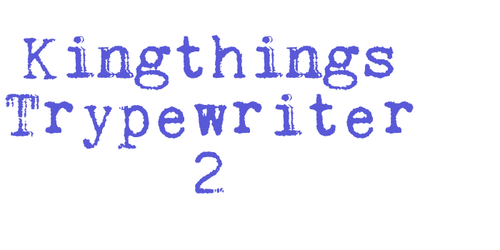 Kingthings Trypewriter 2 Font Download