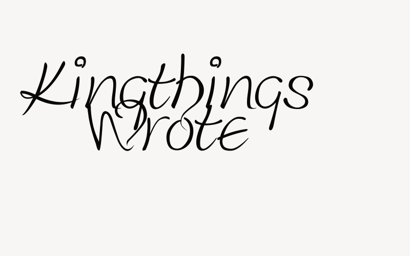 Kingthings Wrote Font