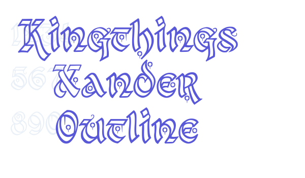 Kingthings Xander Outline Font