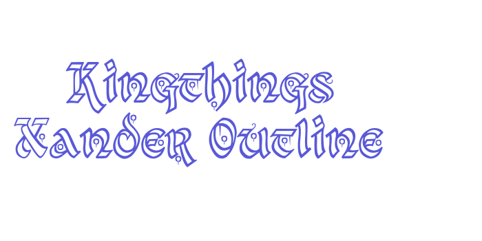 Kingthings Xander Outline Font Download