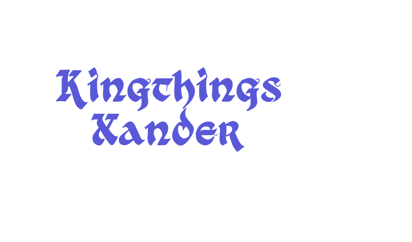 Kingthings Xander Font Download