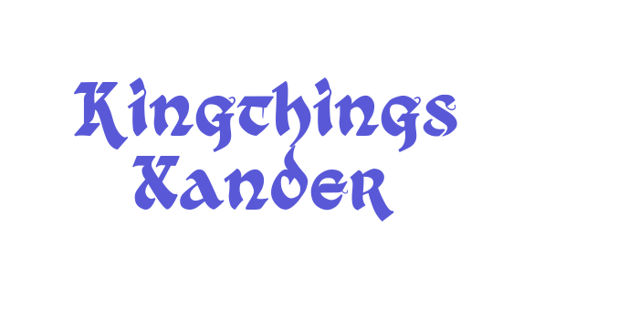 Kingthings Xander Font Download