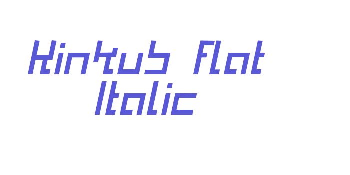 Kinkub flat Italic Font Download