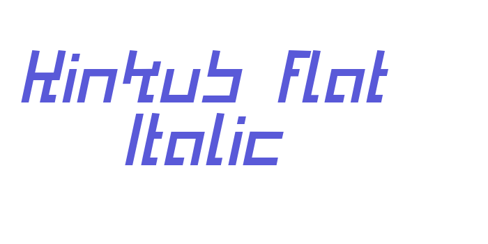 Kinkub flat Italic Font