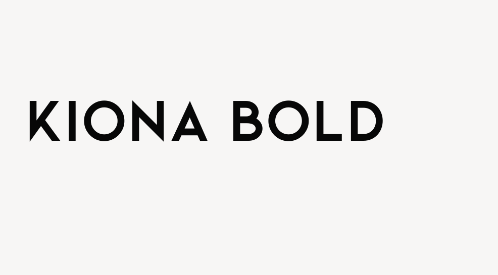 Kiona Bold font download