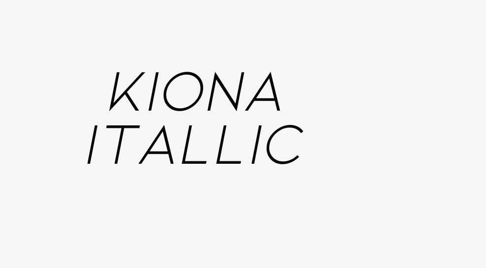 Kiona Itallic font download