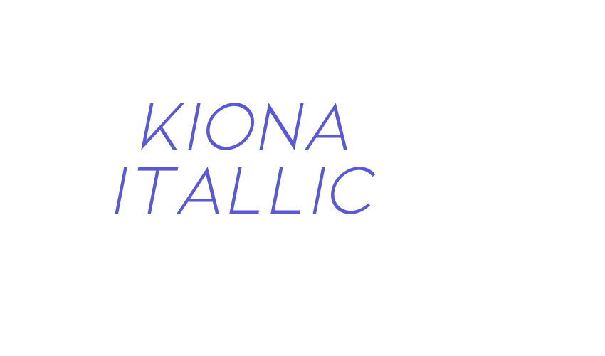 Kiona Itallic Font Download