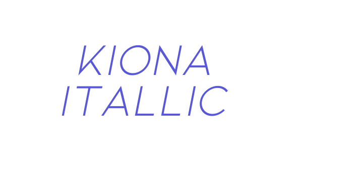 Kiona Itallic Font Download