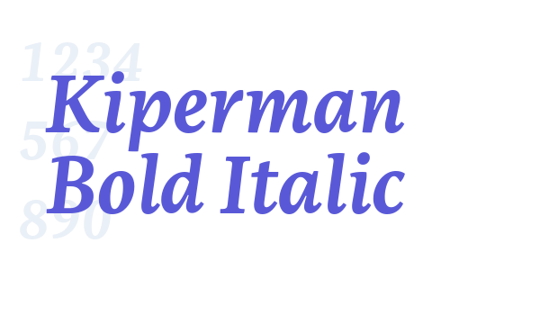 Kiperman Bold Italic font free