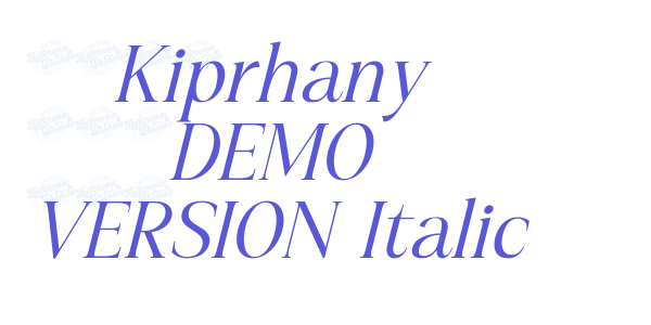 Kiprhany DEMO VERSION Italic font