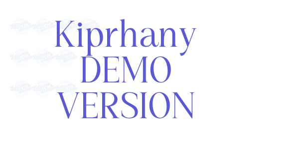 Kiprhany DEMO VERSION font