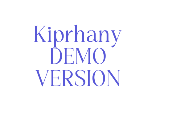 Kiprhany DEMO VERSION Font