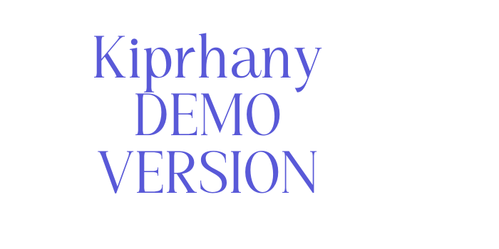 Download Kiprhany DEMO VERSION Font