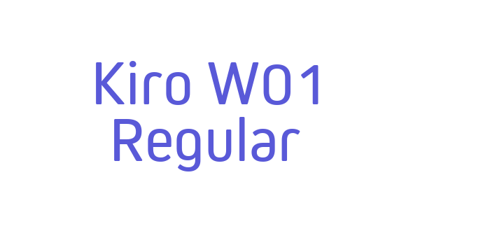 Kiro W01 Regular Font Download