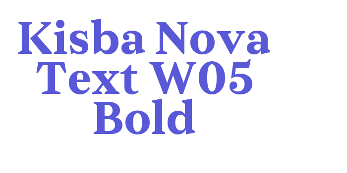 Kisba Nova Text W05 Bold Font Download