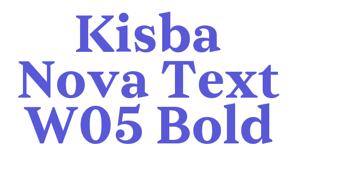 Kisba Nova Text W05 Bold Font