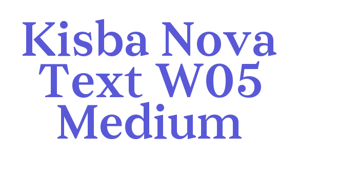 Kisba Nova Text W05 Medium Font Download