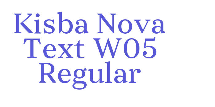 Kisba Nova Text W05 Regular Font Download