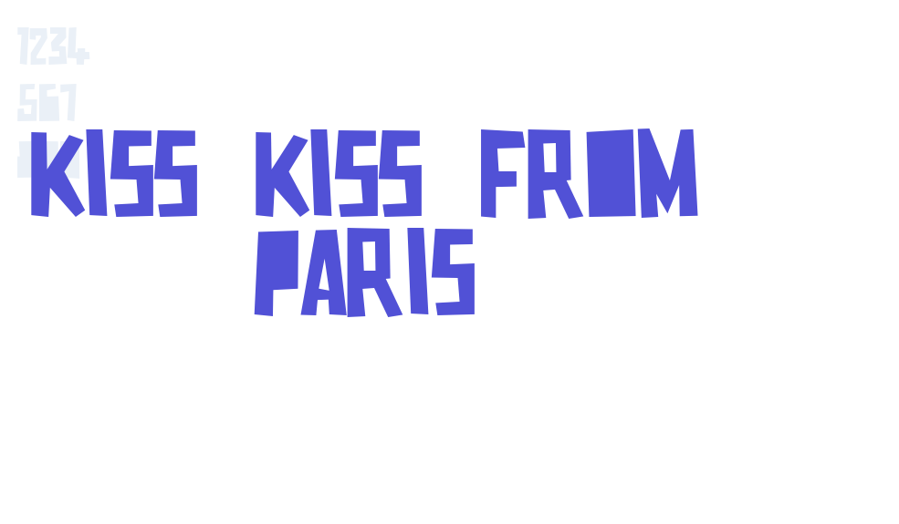 Kiss Kiss From Paris-font-download