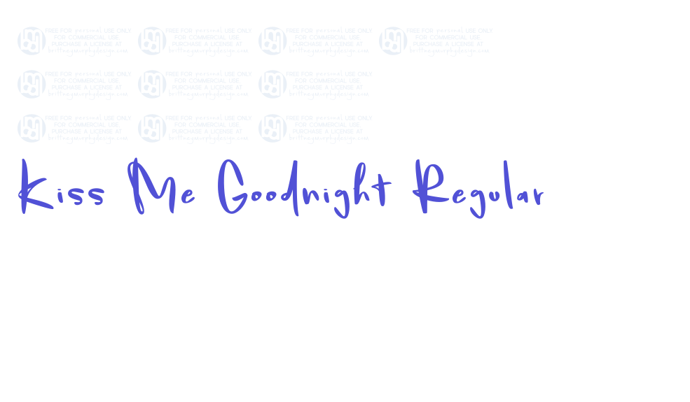 Kiss Me Goodnight Regular-font-download