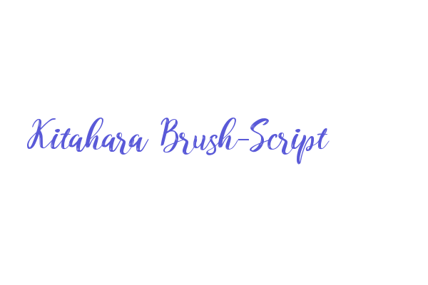 Kitahara Brush-Script Font